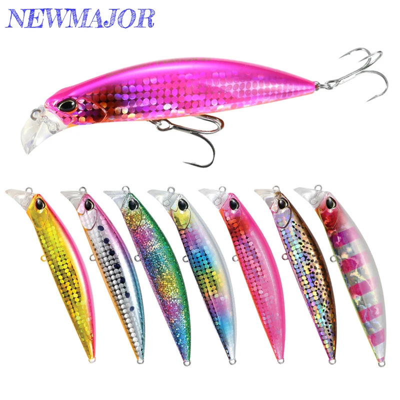 

NEWMAJOR Japanese Minnow Fishing Lures Sinking Hard Bait 95mm 30g Artificial Wobbler Tackle sea fishing