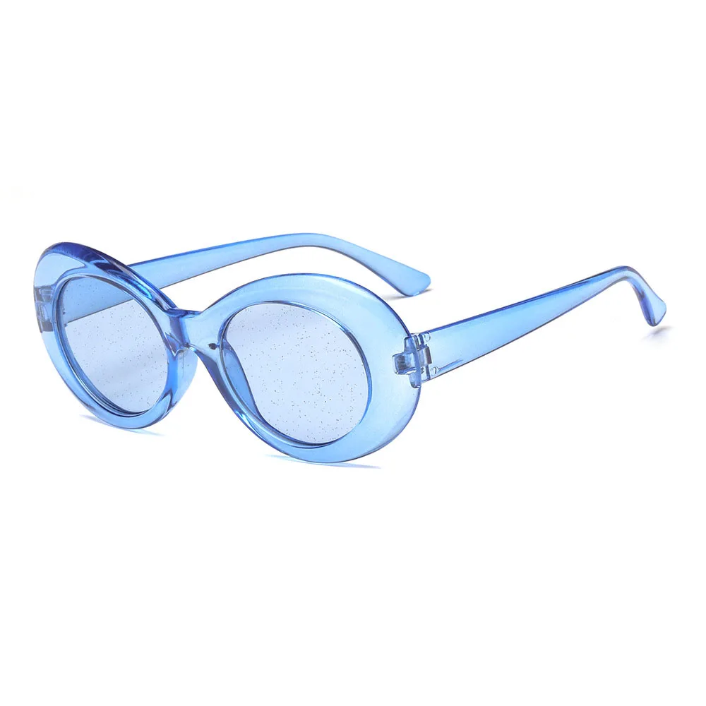 

Candy color clear oval frame plastic custom sunglasses no minimum bling sunglasses