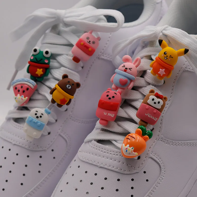 

Weiou Manufacturer New Arrive 1Pack of 4Pcs Wholesale Custom Design High Quality Plastic Cartoon Decorative Shoe Buckle, Customized