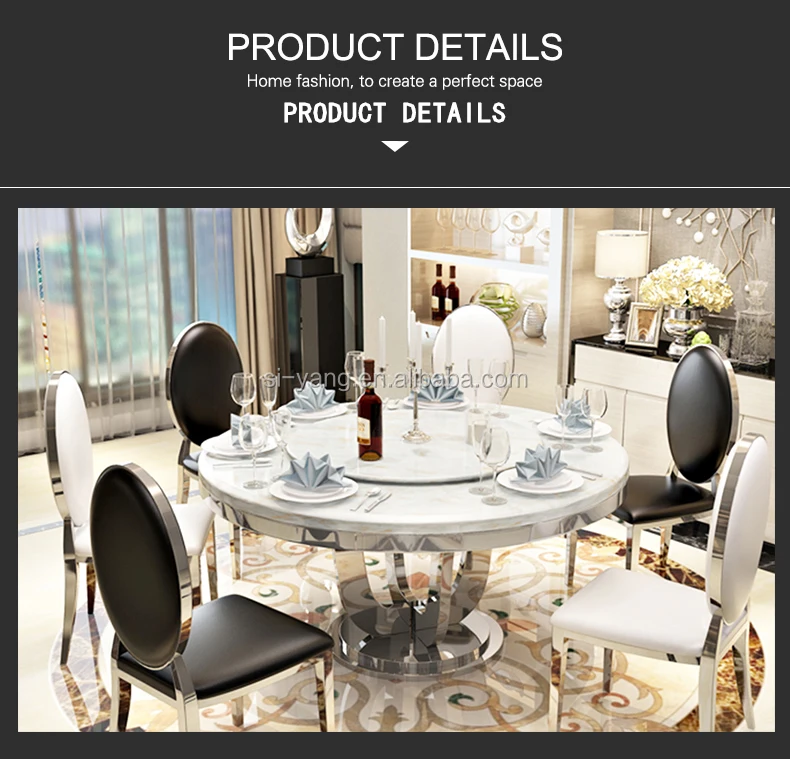 Fashion Design Round Dining Table With Steel Base For Hot Sale Dining