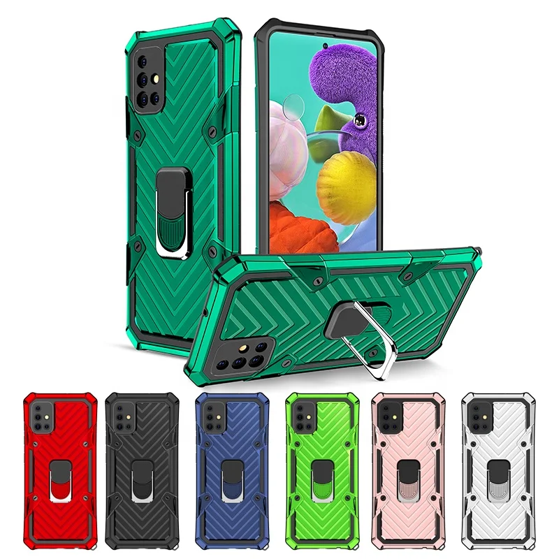 

New Arrivals Phone Case with Kickstand for Samsung A91 A81 Case Strong Suction Full Protect Back Cover for Samsung A51 A41, Black, red, rose gold, silver, army green, blue, green