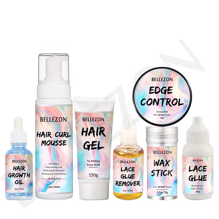 

Wholesale Private Label Mousse Edge Control Lace Front Glue Gel for Women Set