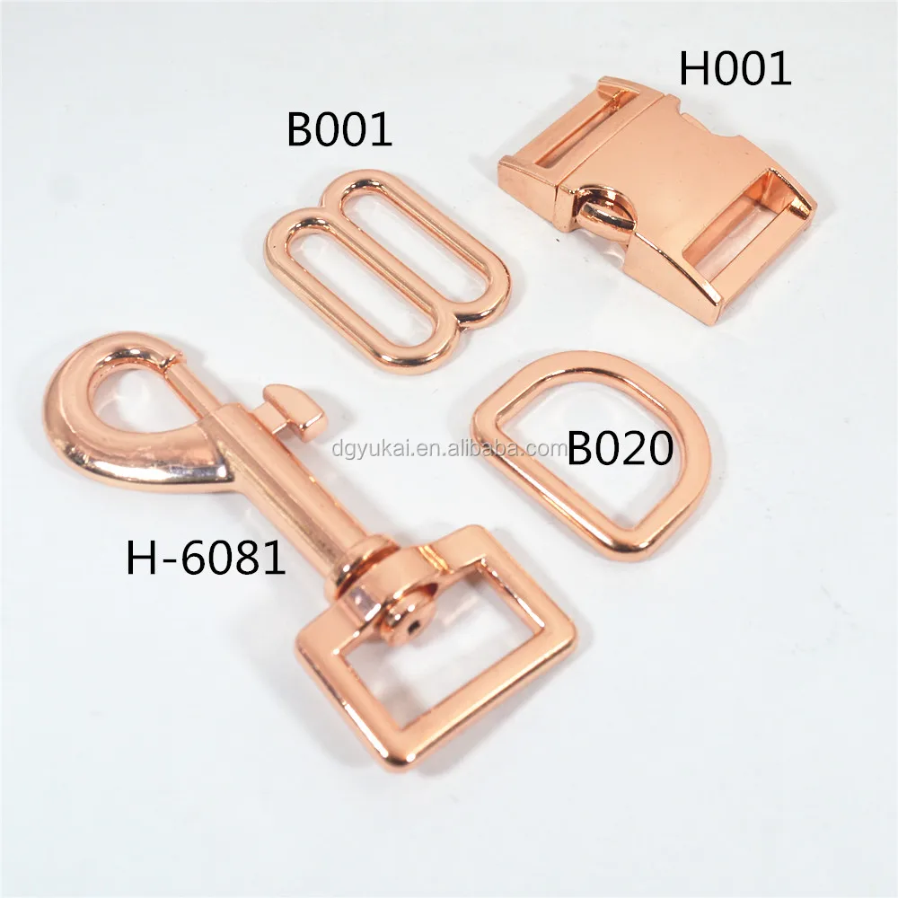 

5/8 rose gold metal side release buckle for handbags, bracelets, Customized