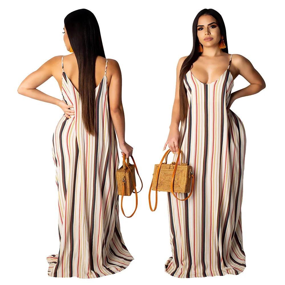 

New Arrival maxi dresses women casual dress ladies loose print summer dress women clothing, Picture