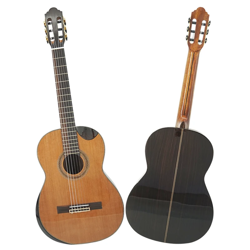 

Aiersi Chinese manufacturers high quality handmade cutaway natural color classical guitar