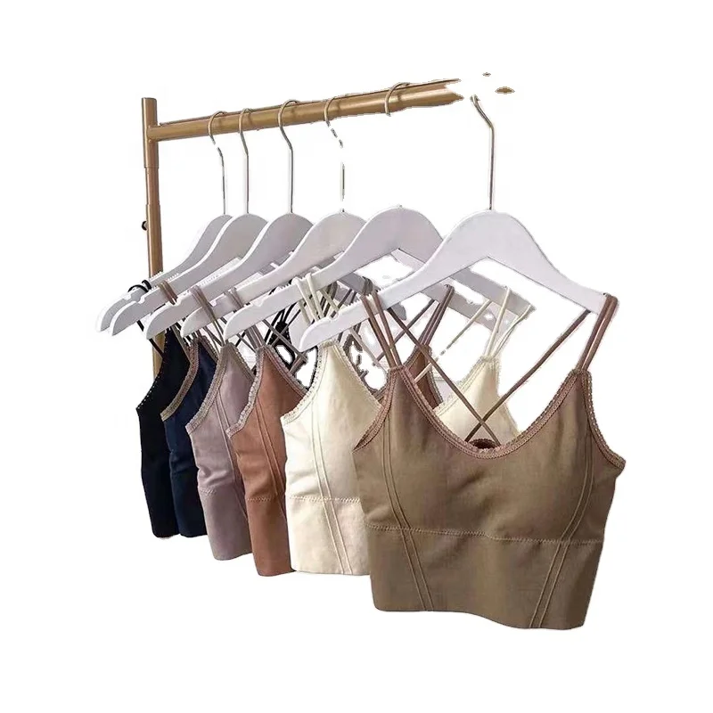 

new model of the United States back to wear hollowed beauty back women bottom vest at home women seamless tube top, Black blue brown coffee green white