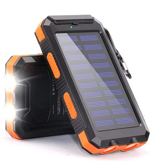 

Solar Panel Li-Polymer Battery 20000mAh Capacity Waterproof Power Bank