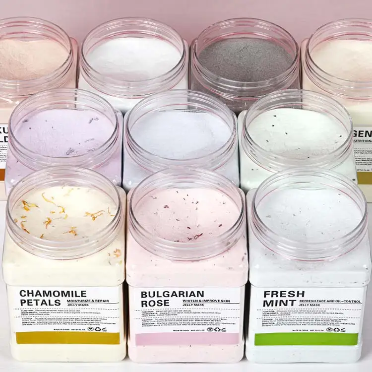 

Low MOQ Custom Mascarillasl Facial Natural Organic Petals Whitening Jellymask Powder Face Crystal Hydro Jelly Mask Powder