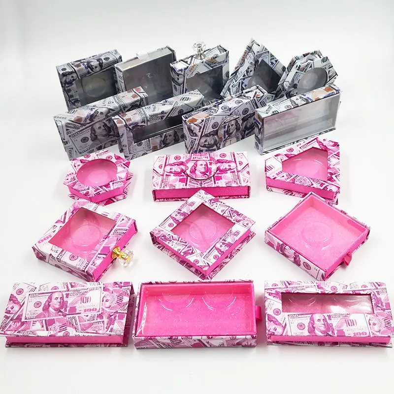 

Hot sale money eyelash packaging in stock