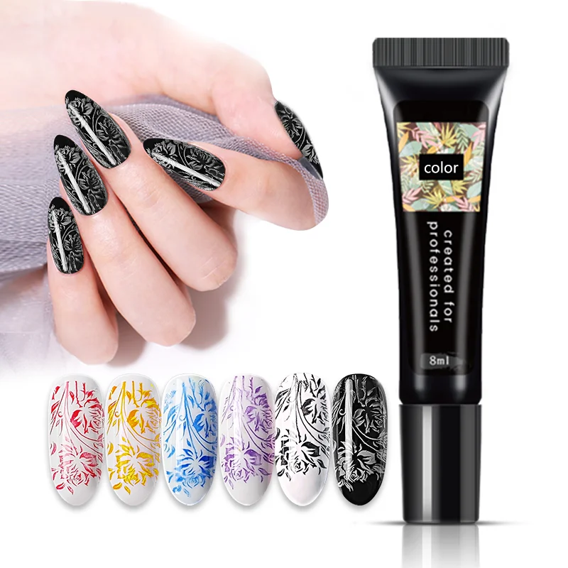 

Mobray 8ml Stamping Gel Soak Off Nail Art UV Gel Polish with 12 colors