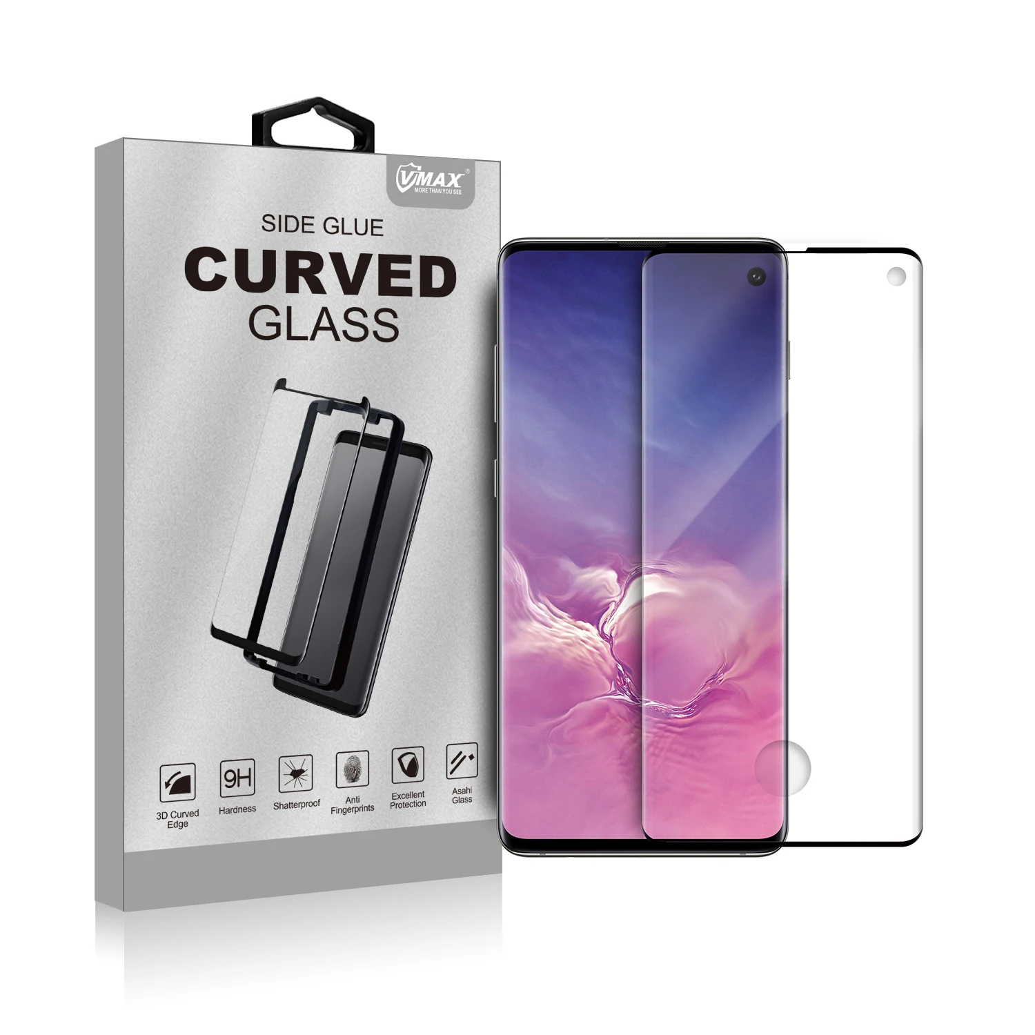 

Mobile phone accessories 3D high clear tempered glass screen protector for Samsung Galaxy S10