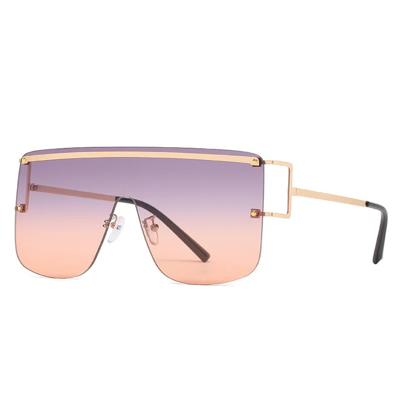 

Women Shades Designer Rimless Womens Trendy Luxury Sunglasses Oversized