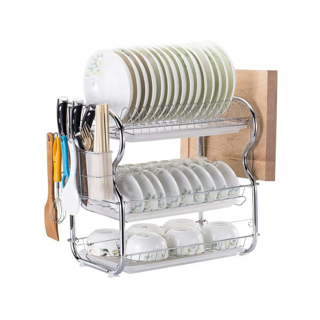 

japanese style draining dish rack kitchen stainless steel storage rack