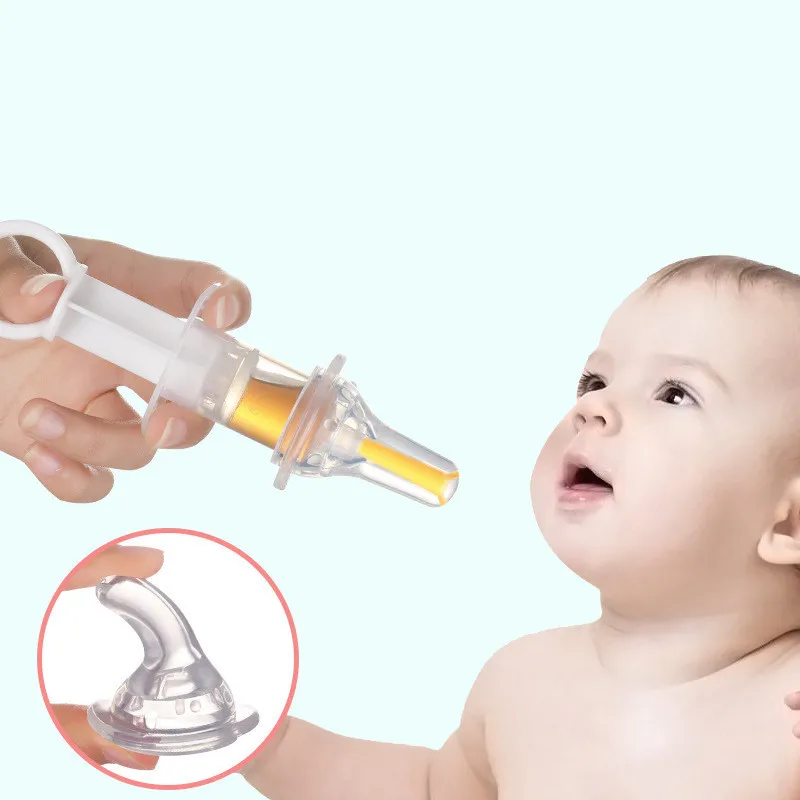 

QY Newborn baby anti-choke pacifier type syringe feeding artifact medicine dropper with scale baby silicone medicine feeder, Picture