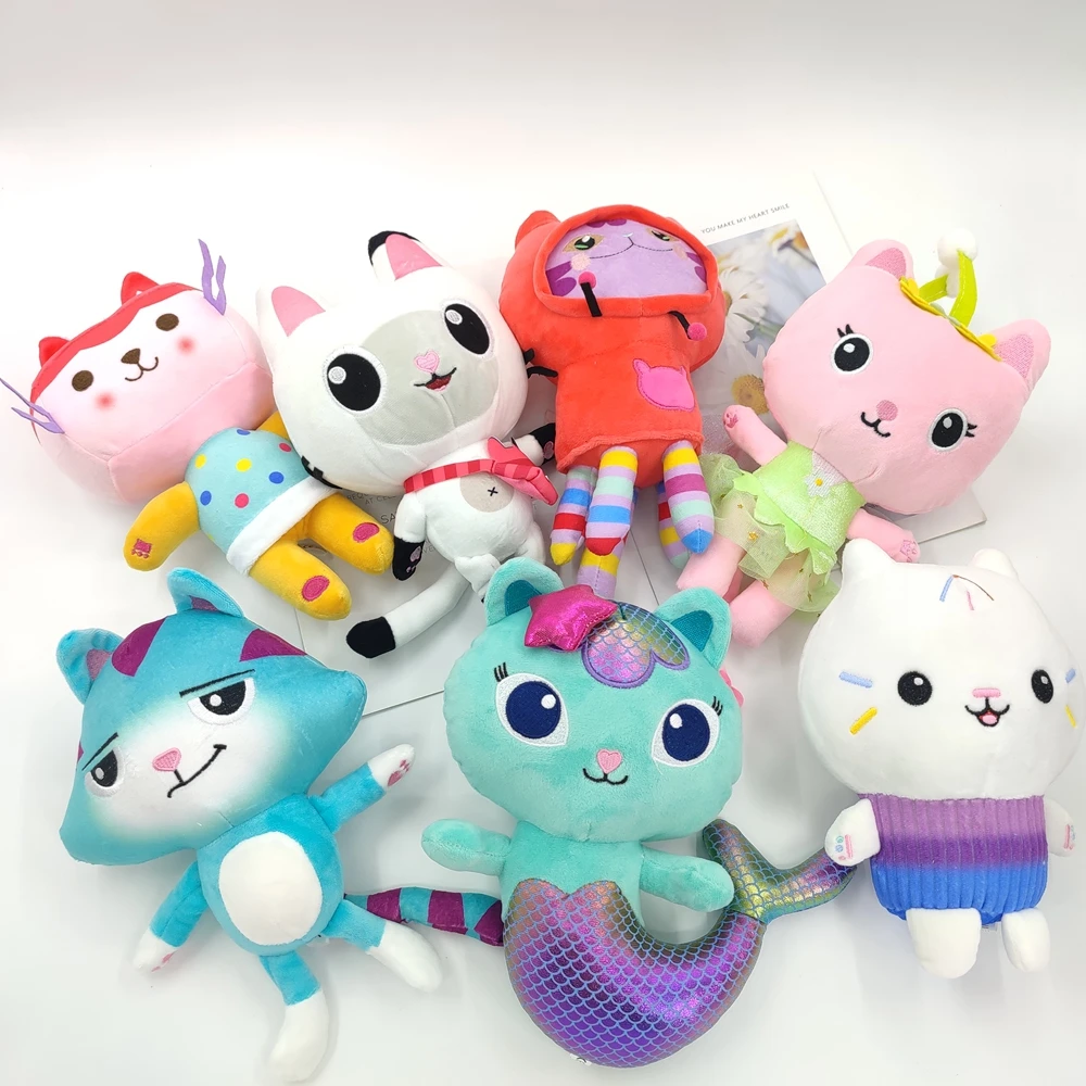 

Lovely Plush Animals House Cat Cat Plushie Doll Stuffed Animals Mermaid Plush Gabby Dollhouse Gaby Toy