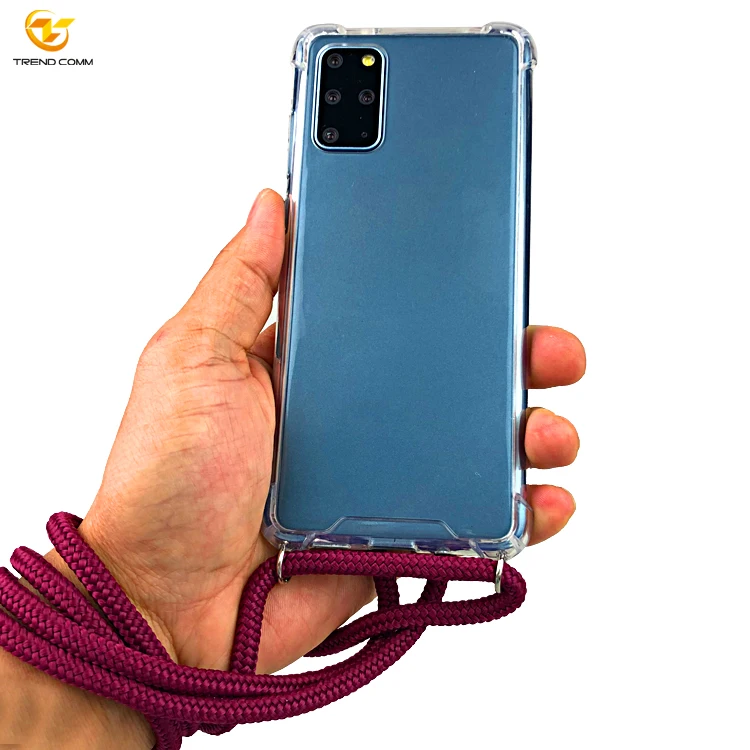 

Wholesale PPM Strap Phone Accessories Transparent TPU+PC Case For Samsung Galaxy S20/S21