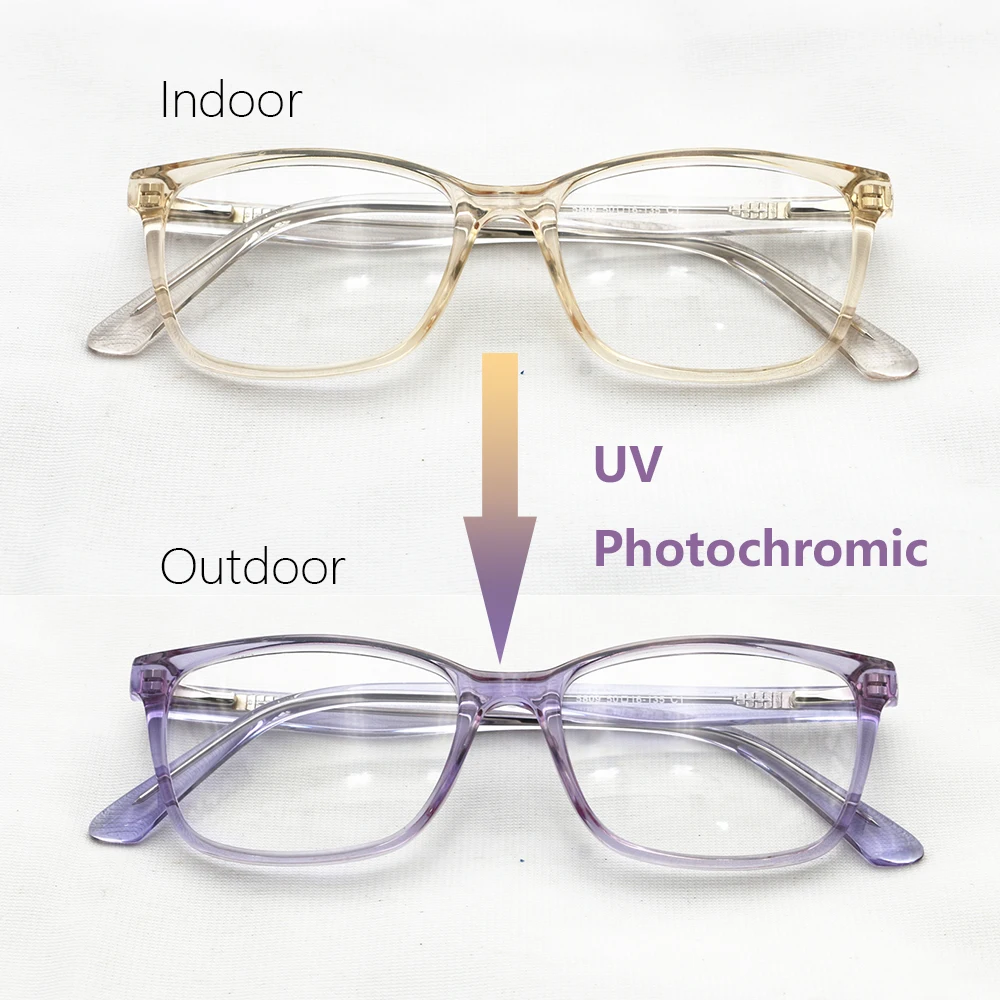 

Fashion Photochromic Elastic Acetate Frame Men's optical frames eyeglasses women, 6 colors