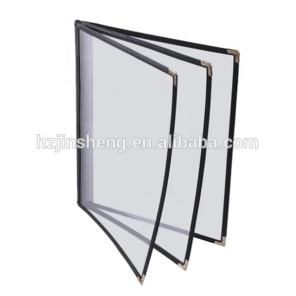 
transparent pvc pages place restaurant hotel wine menu folder 