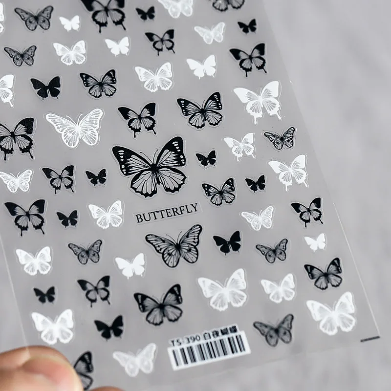 

TS-390 The Newest 5D Embossed Nail Art Stickers Butterfly Nail Art Stickers, 5d embossed nail art sticker