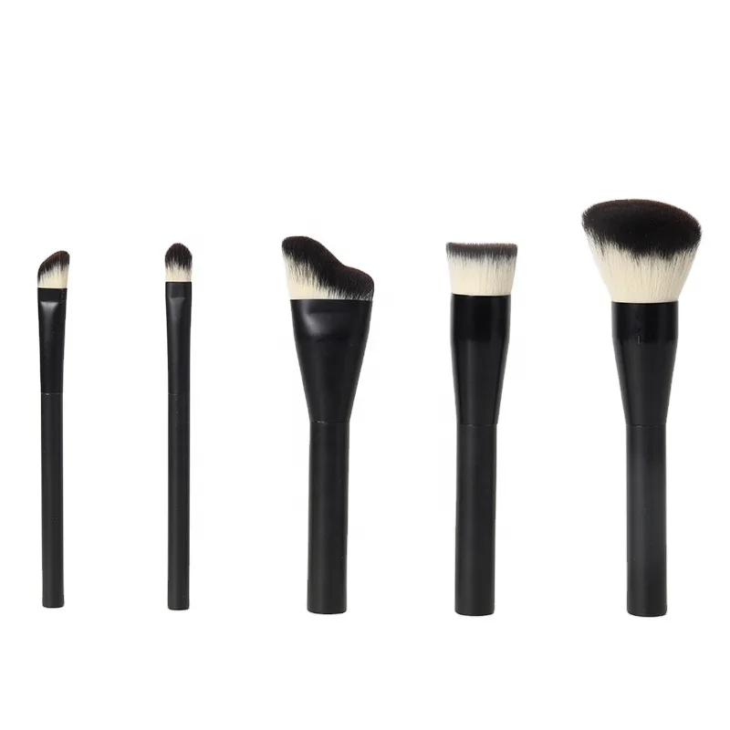 

5pcs black vegan makeup brush set professional makeup brush kit makeup brush vendors free samples