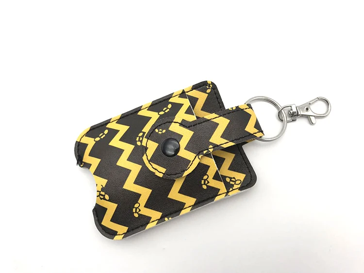 
Big promotion new design leather 50ml hand sanitizer bottle holder keychain from china 