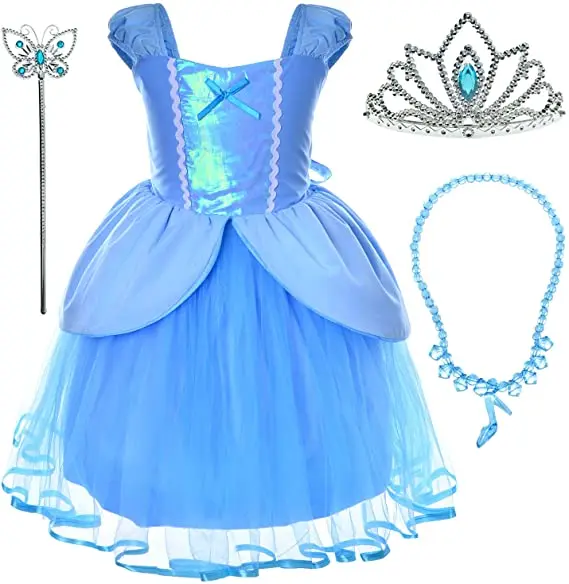 

Princess Dress Up Costume For Toddler Girls Birthday Party Dress Up 2T-6T