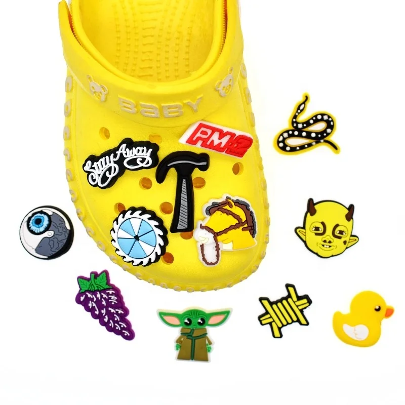 

Wholesale Cartoon Amazon Hot Selling Kids PVC Clog Shoe Decorations, Customized