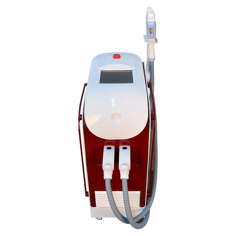

The latest laser hair removal machine magneto-optic permanent IPL 360 Opt double handle hair removal machine to remove tattoo, Red