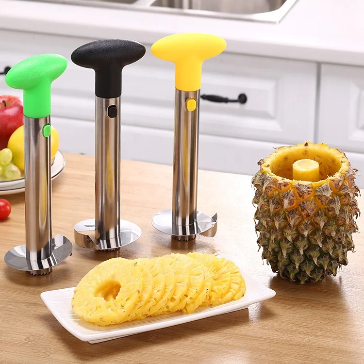 

Kitchen Tool Stainless Steel fruit & vegetable tools Pineapple Corer Slicer peeler, Black/green/yellow