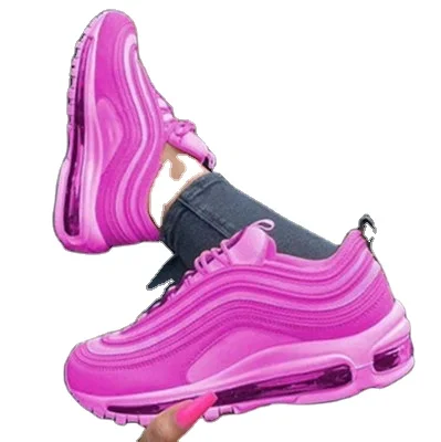 

2020 Autumn Europe and America new net air cushion leisure sports shoes women's single shoes wholesale, As shown in figure
