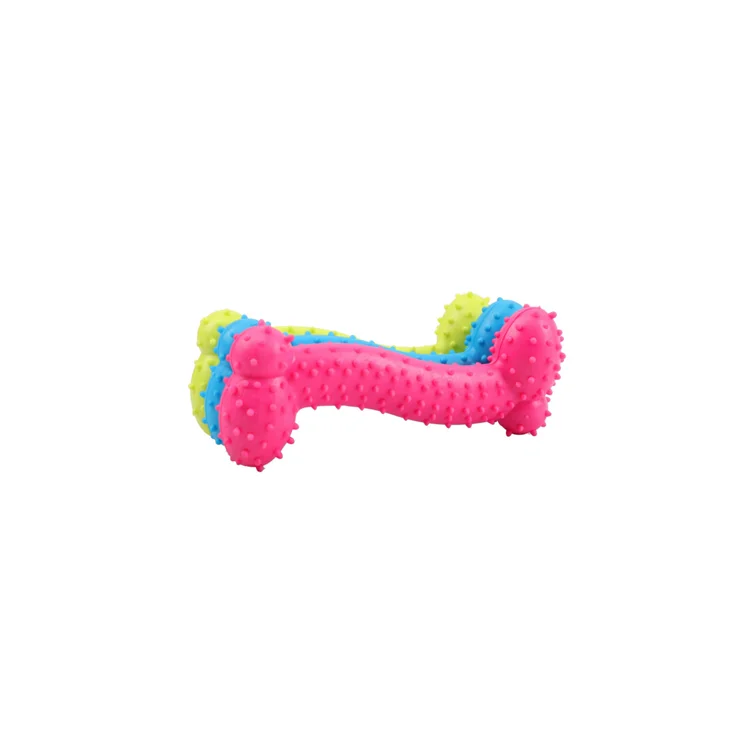 

Amazon hot sale Drop shipping Pet toy bone chew dog molar and clean teeth rubber toy