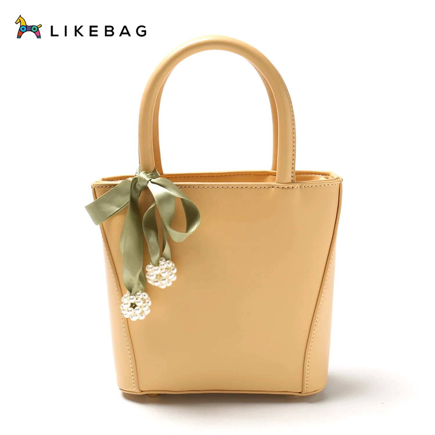 

LIKEBAG new hot-selling fashion casual handbag with silk scarf ornaments