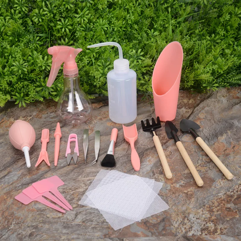 

7 pcs 12pcs 16pcs Hot Selling Gardening Kit Transplanting Tool Set Wholesale Succulent Plants Kits Gardening Planting Tool Set