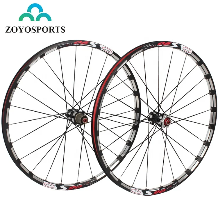 

Bike Parts Mountain Bike Wheel 26 27.5inch Alloy Rim MTB Bicycle Wheelset, Black,red