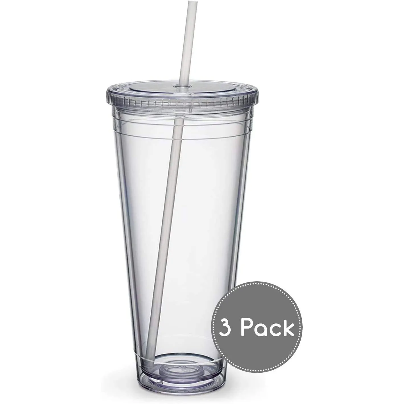 

Classy 16oz 24oz Clear Completely Reusable Non Toxic / BPA Free Acrylic tumbler drink cup with Free Name Tags