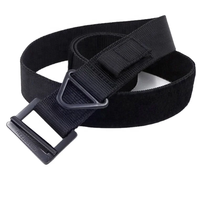 

OUTDOOR Custom Fashion Black Polyester Nylon Braided Belt with Logo, Black belt with private logo
