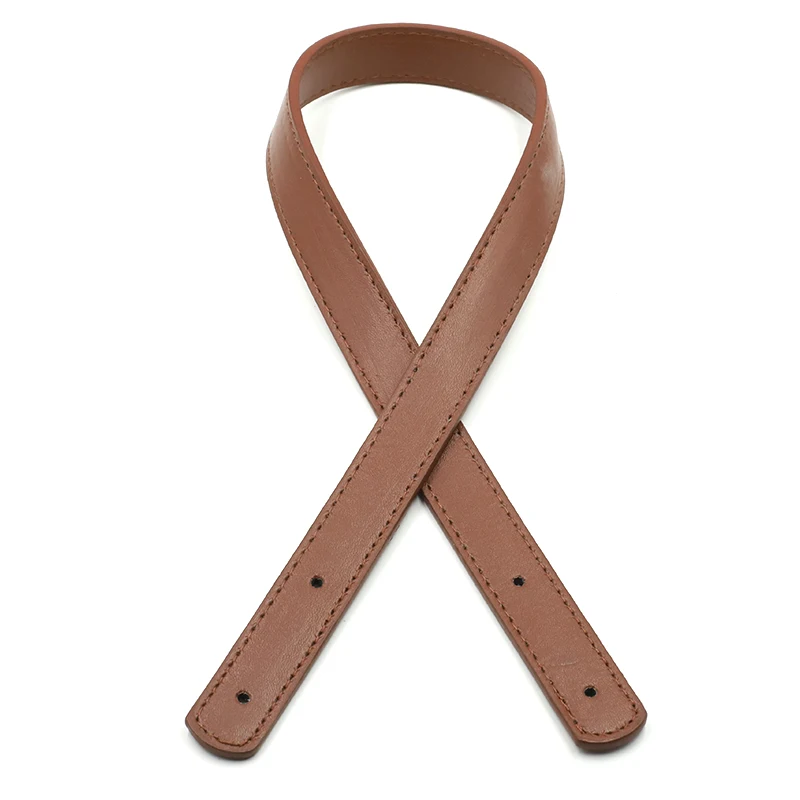 

Wholesale customized women's handbag strap accessories 60cm pu leather handle, Black brown ,yellow ,coffee