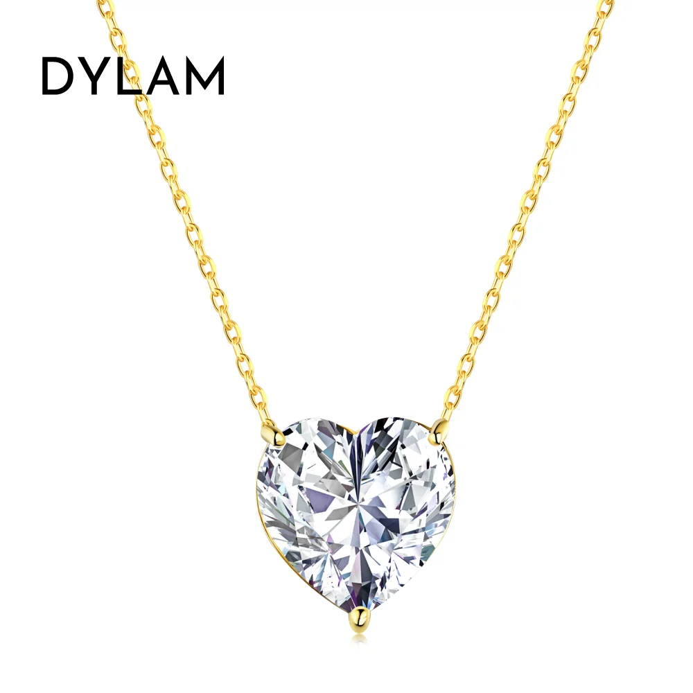 

Dylam Heart Shape Love Couple Minimalist Anniversary Party Jewelry Set Accessories Sterling 925 Silver Necklace