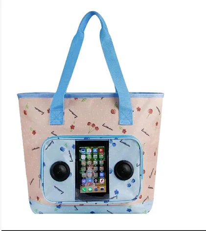 

2020 new Blue audio backpack leisure nylon waterproof shopping bag for female students, Picture color , can be customized