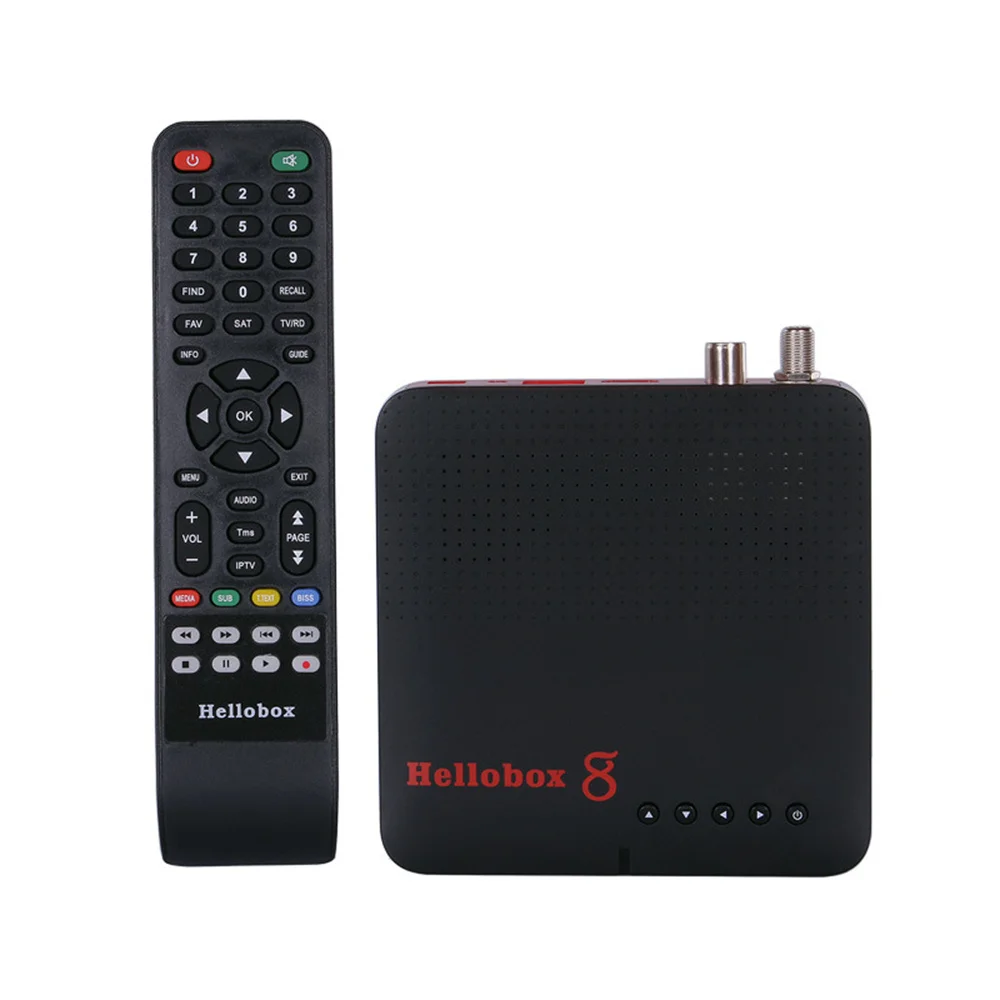 

New Arrival Hellobox 8 Built-in WIFI Support Auto-Biss Auto-PowerVu 3G 4G Full HD 1080P HEVC DVB S2 S2X T2