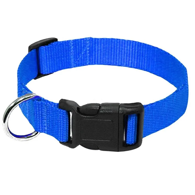 

High Quality Nylon Cat Dog Adjustable Collar Classic Solid Colors Pet Collar Comfortable For Dog Leads
