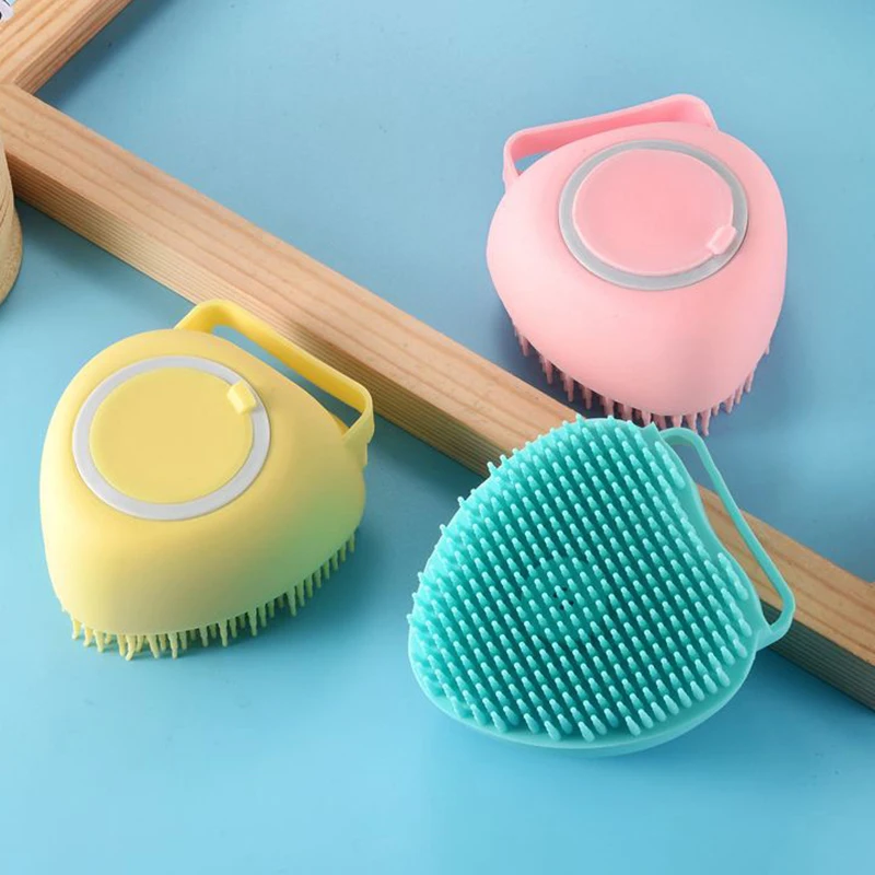 

Pet Bath Shower Grooming Shampoo Dispenser Cleaning Brushes Accessories Dog Cat Bath Massage Brushes