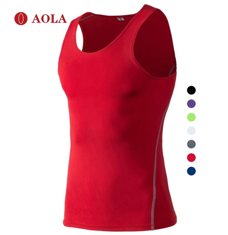 

AOLA Men's Tops Mens Fitness Wear Gym For Shirt T Workout Clothing Custom Sweat Tank Top Men, Picture shows