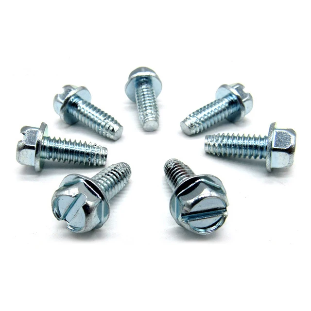 Custom high quality Slotted flange bolts fasteners m8 Slotted hex flange bolts