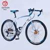 Road bike variable speed bicycle double disc brake 700c male and female student bicycles with curved handlebar racing 27 "30