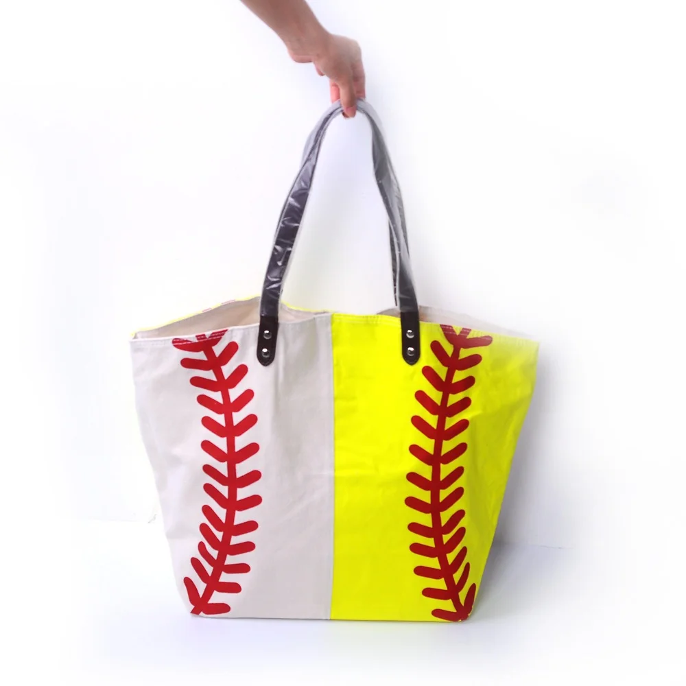 

Half Baseball And Half Softball Canvas Tote Sports Bag DOM-108281