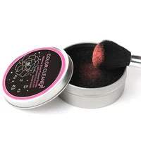 

Easily Remove Eye Shadow or Cosmetic Makeup Brushes Cleansing Box Sponge color cleaner