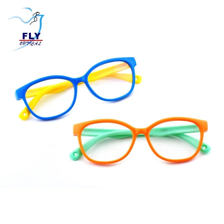 

Daisyer Wenzhou Factory Printed Logo round shape TR90 Children anti blue Light Kids blue light Glasses silicon teens