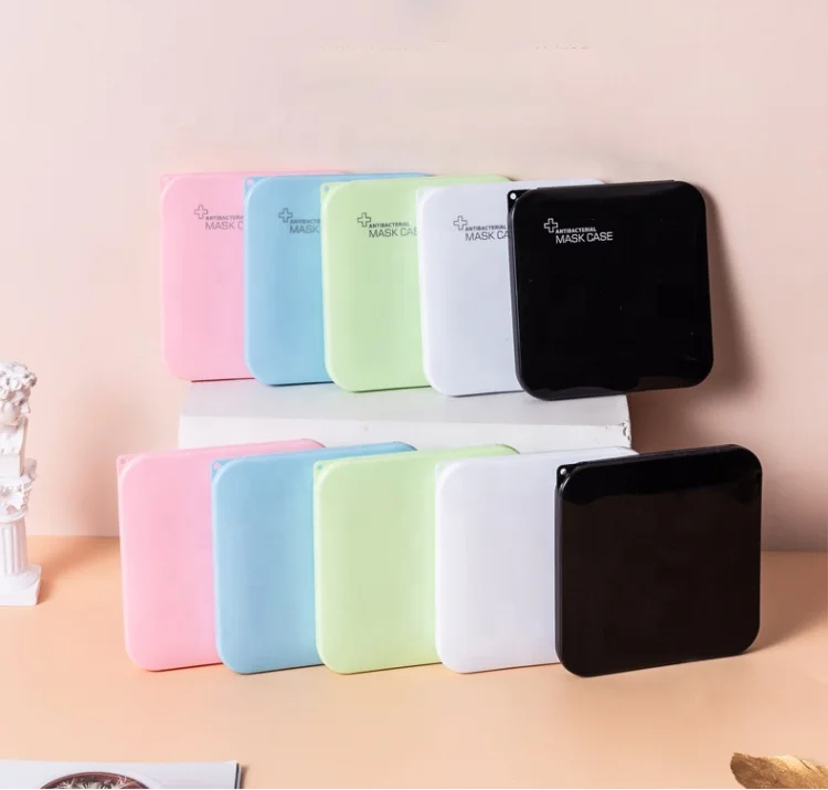 

Wholesale Food Grade PP Eco-Friendly Case For Face Masking Keeper Case FaceMask Storage Box, White,blue,green,pink,black