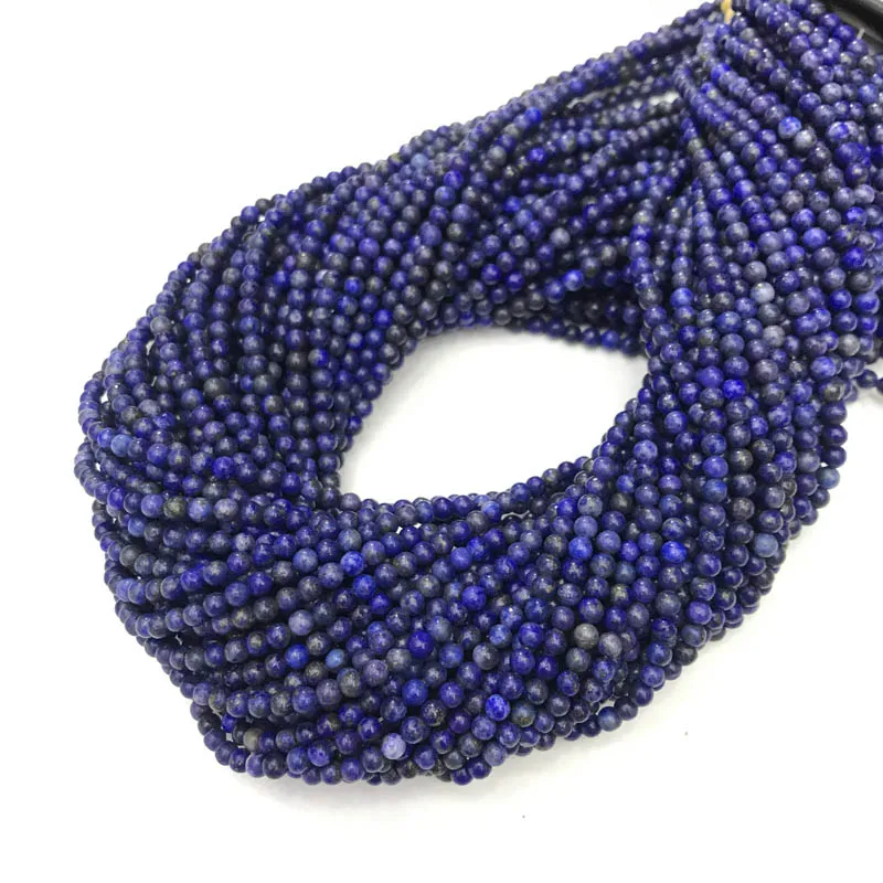 

Wholesale Natural Gemstone Round  Stone Beads, Polished Lapis Lazuli Round Beads Stonefor Jewelry Making